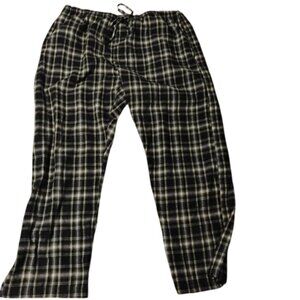 🚨5 For $25🚨Hanes Black and White Plaid Men's  2x Pajama Bottom